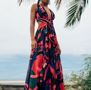 Pat Bo Cut Out Maxi Dress